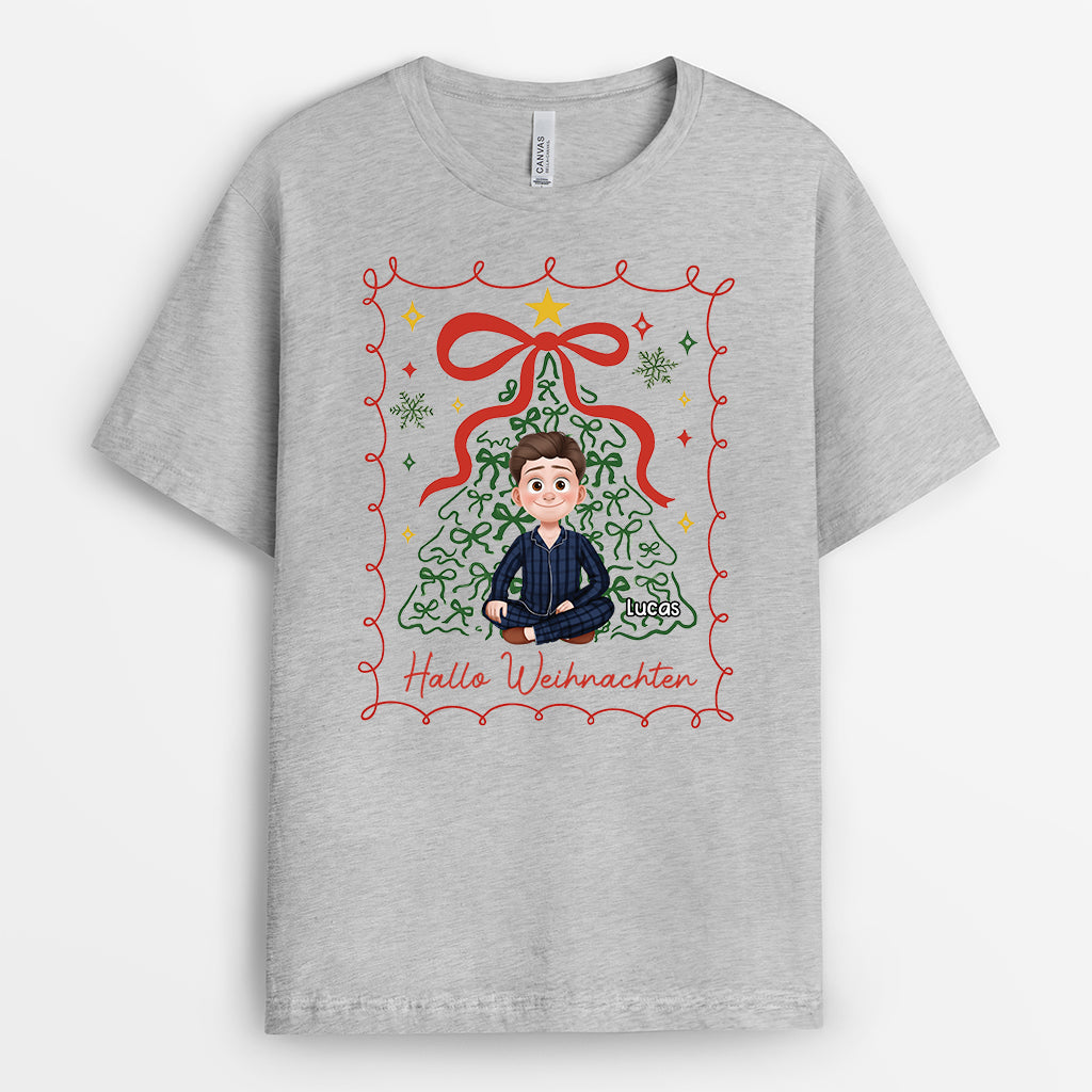 6164AGE2 frohlich besinnlich personalisierte t shirt manner damen weihnachten 6164AKMCA