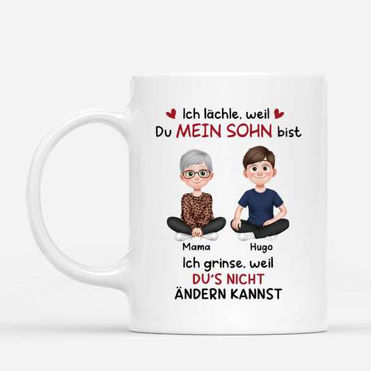 6165MGE1 ich lachle weil du mein kind bist mama papa tasse personalisieren_ 6165M3VZA