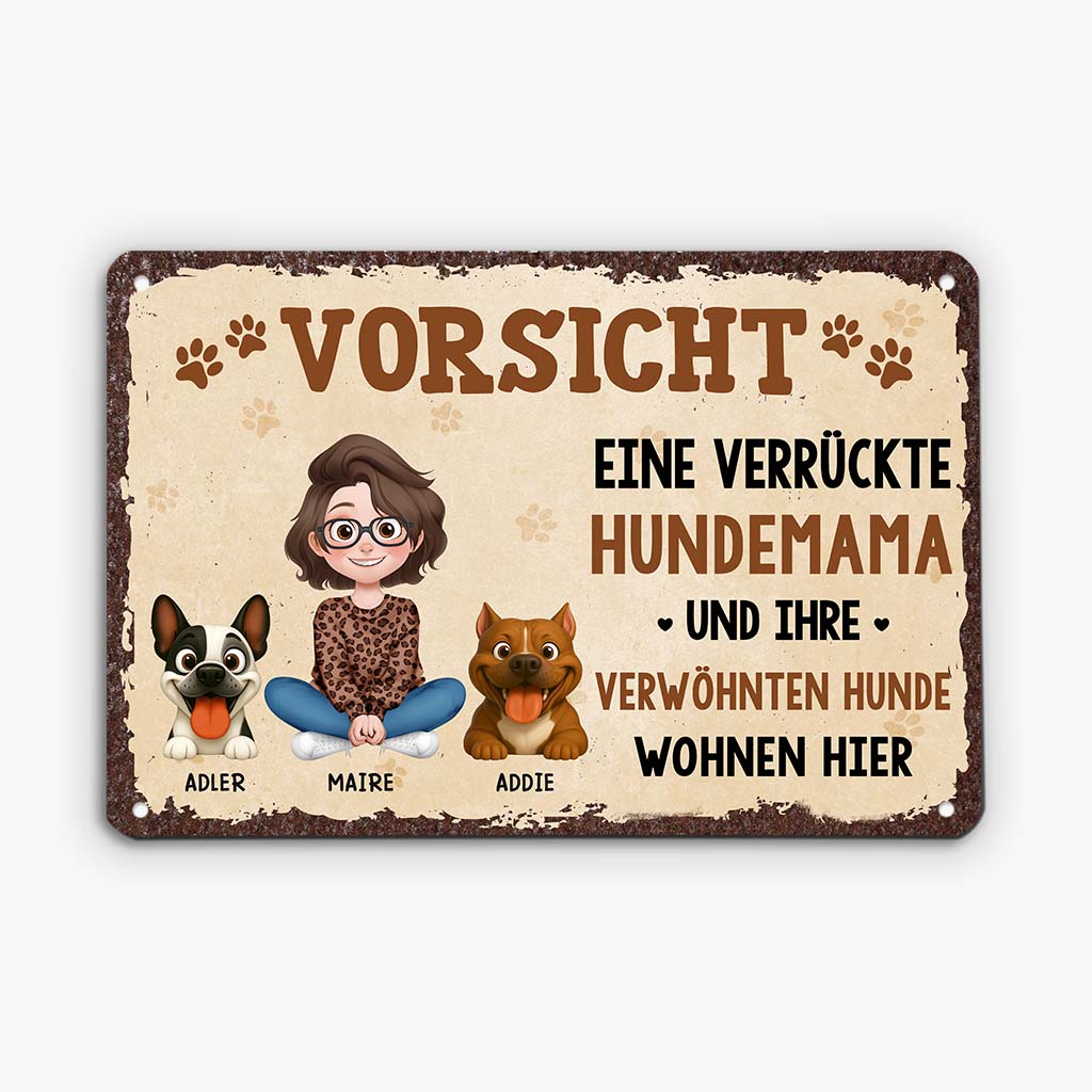 6182EGE1 warnung von hunden bewachtes gebiet turschild hund personalisiert_ 6182E3HAC