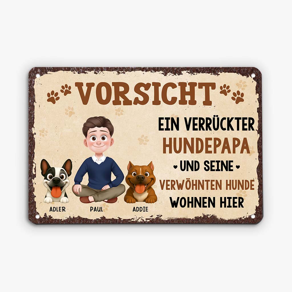 6182EGE2 warnung von hunden bewachtes gebiet turschild hund personalisiert_ 6182E3HAC