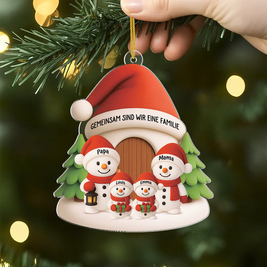 6187OGE2 3d druck effekt gemeinsam sind wir eine familie personalisierter christbaumschmuck familie_ acryl 6187OKLNI