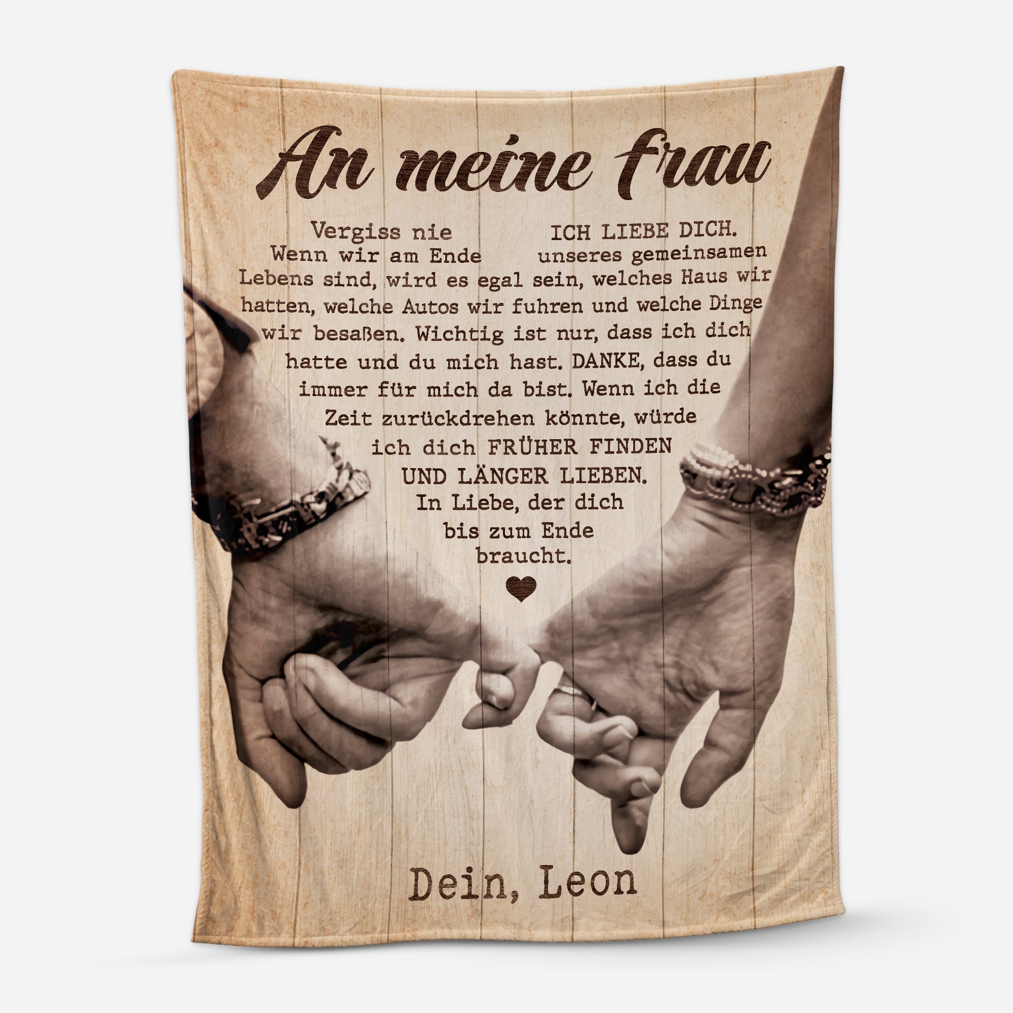 6188BGE1 vergiss nie ich liebe dich paar kuscheldecke personalisiert_ 6188BTMCG