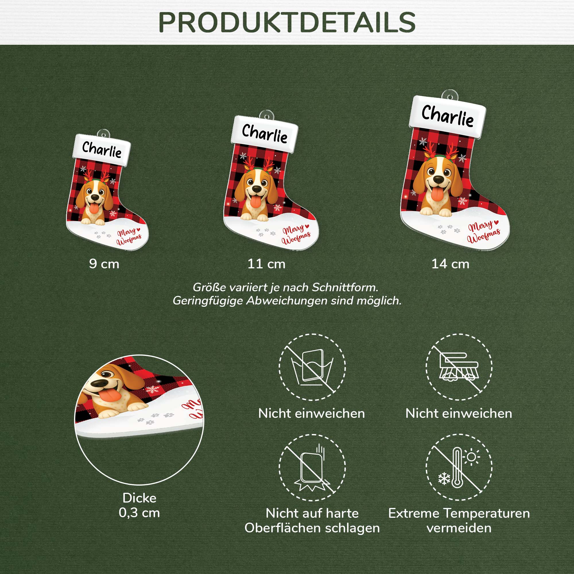 6193OGE1 merry woofmas acryl christbaumschmuck hund personalisiert_ 6193OK6AC3