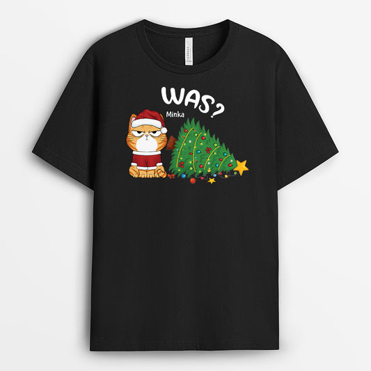 6195AGE1 was weihnachten katzen t shirt personalisiert 6195ATVCD
