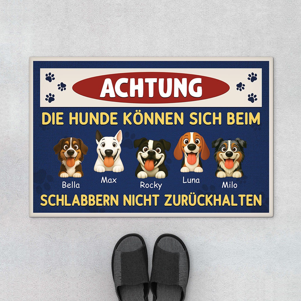 6204DGE1 hund kann sich beim schlabbern nicht zuruckhalten fussmatte personalisiert hund_ 6204D3VMC