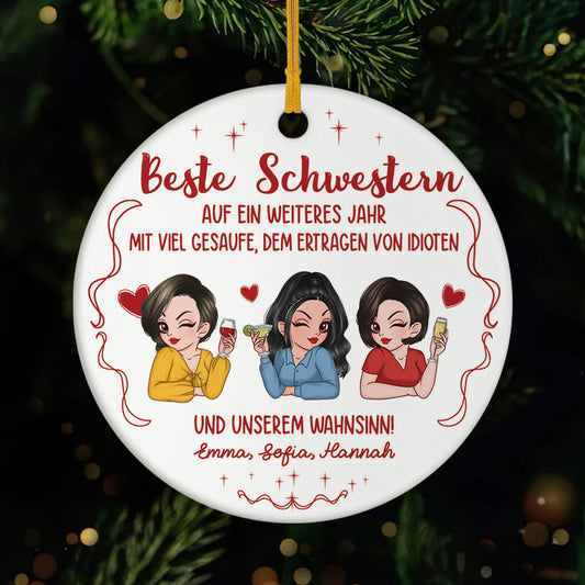 6207OGE1 auf ein weiteres jahr mit viel gesaufe personalisierte keramik ornamente beste freundin 6207OTVNF