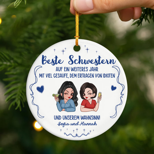 6207OGE2 auf ein weiteres jahr mit viel gesaufe personalisierte keramik ornamente beste freundin 6207OTVNF