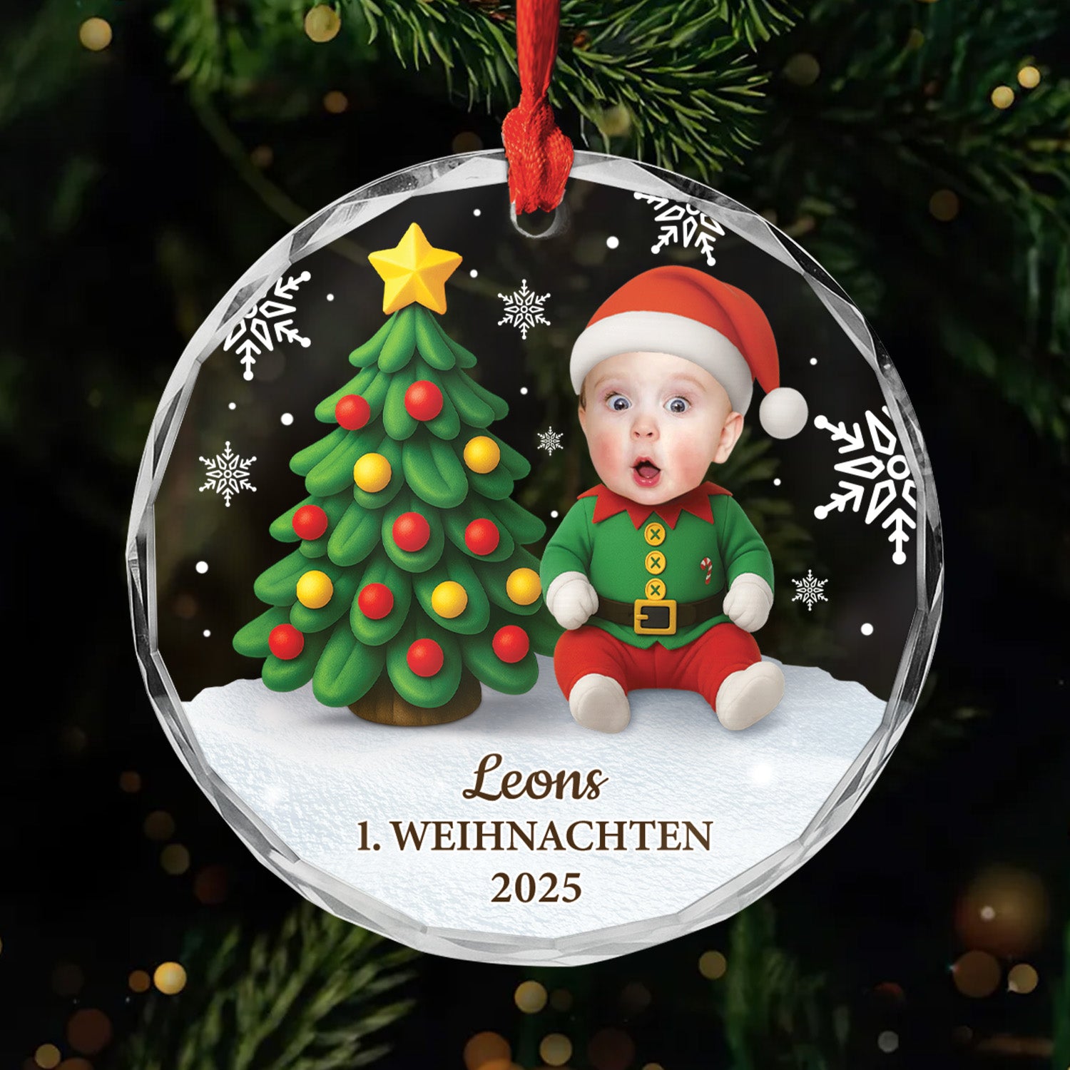 6208OGE1 erstes weihnachten glas weihnachtsschmuck_ personalisiert zur geburt mit foto 6208OTHTK