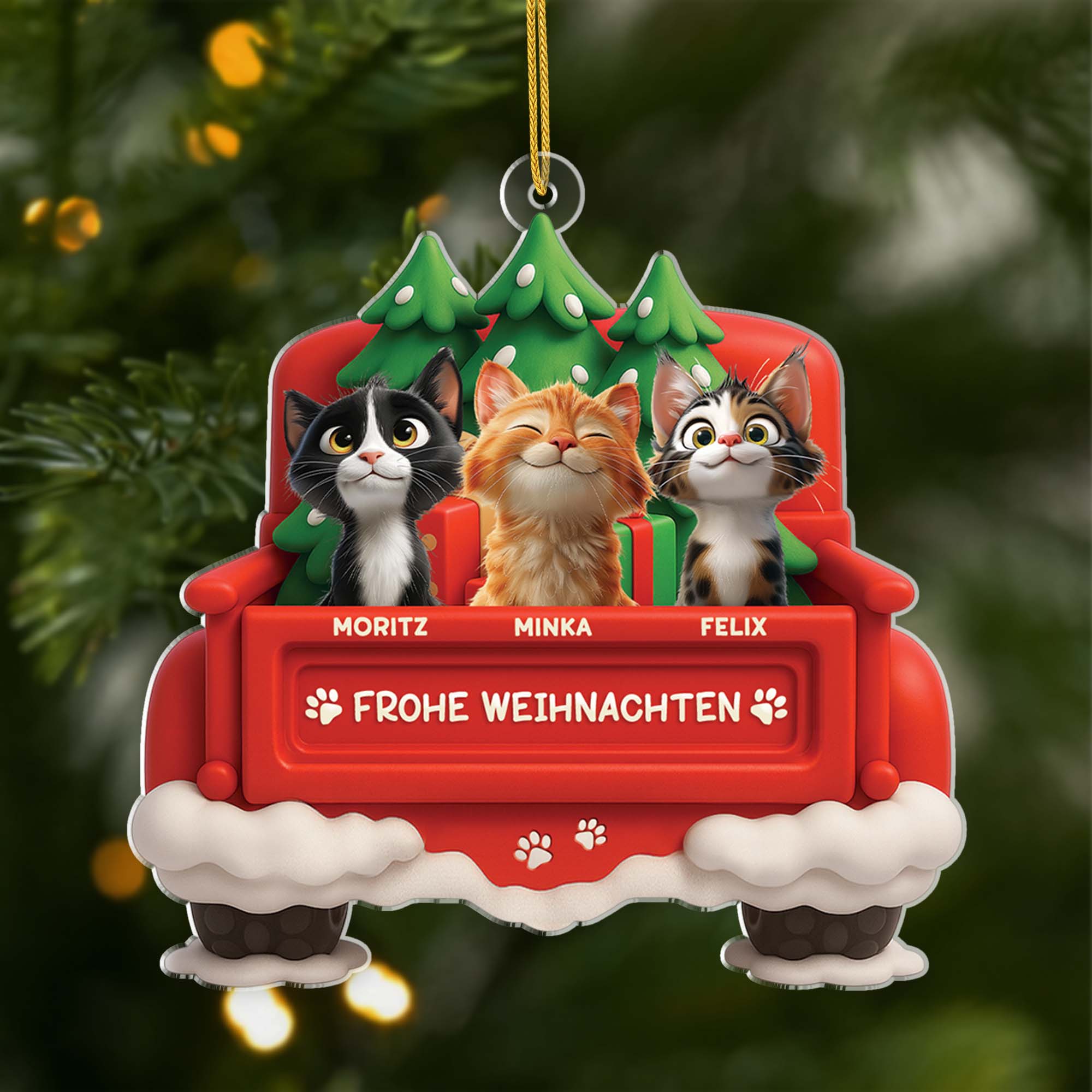 6209OGE1 meowy catmas im auto acryl christbaumschmuck katze personalisiert_ 6209OTVZD