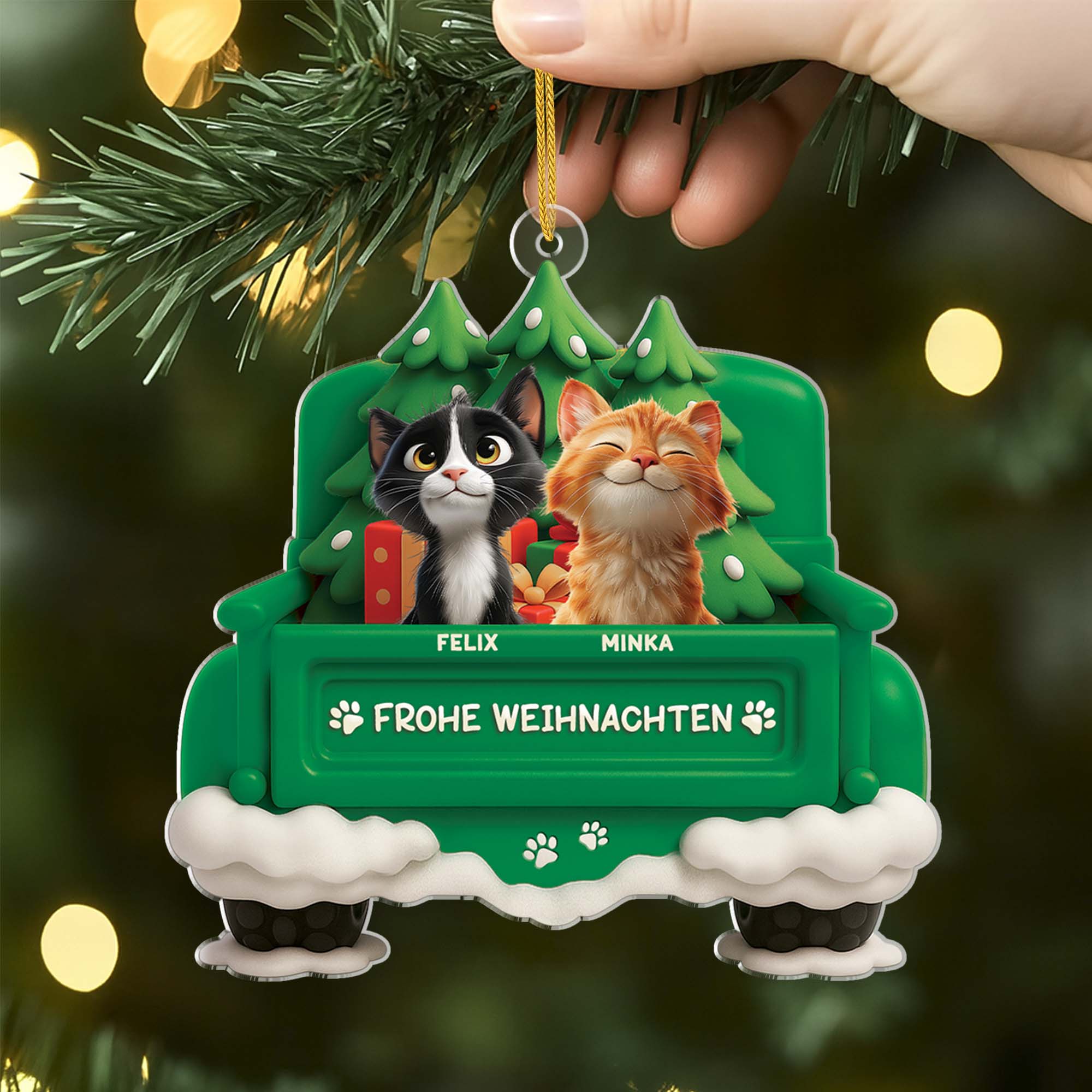 6209OGE2 meowy catmas im auto acryl christbaumschmuck katze personalisiert_ 6209OTVZD