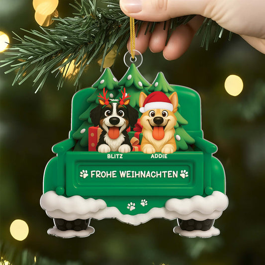6209OGE2 merry woofmas im auto acryl christbaumschmuck hund personalisiert_ 6209OTVZC
