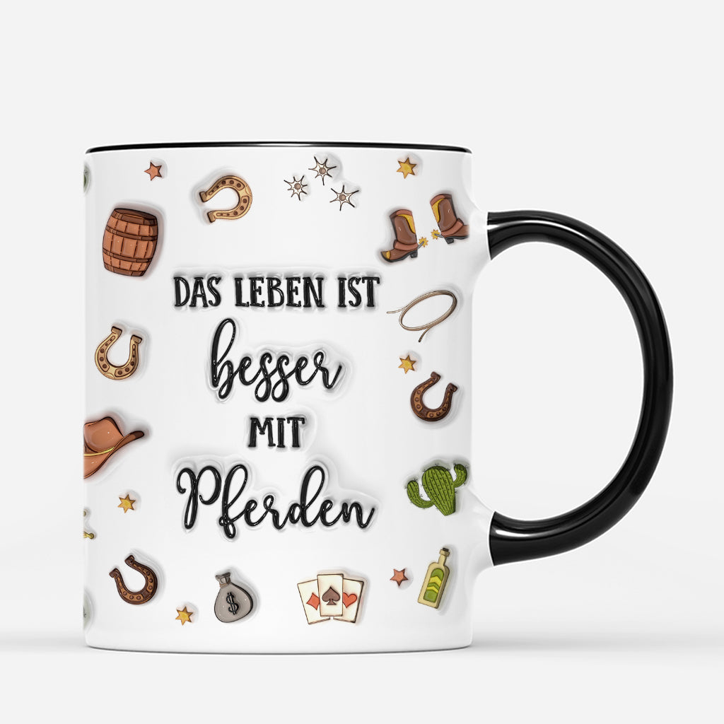 6213MGE3 3d druck effekt einfach ein madchen das pferde liebt pferde tasse personalisiert 6213M6VAU