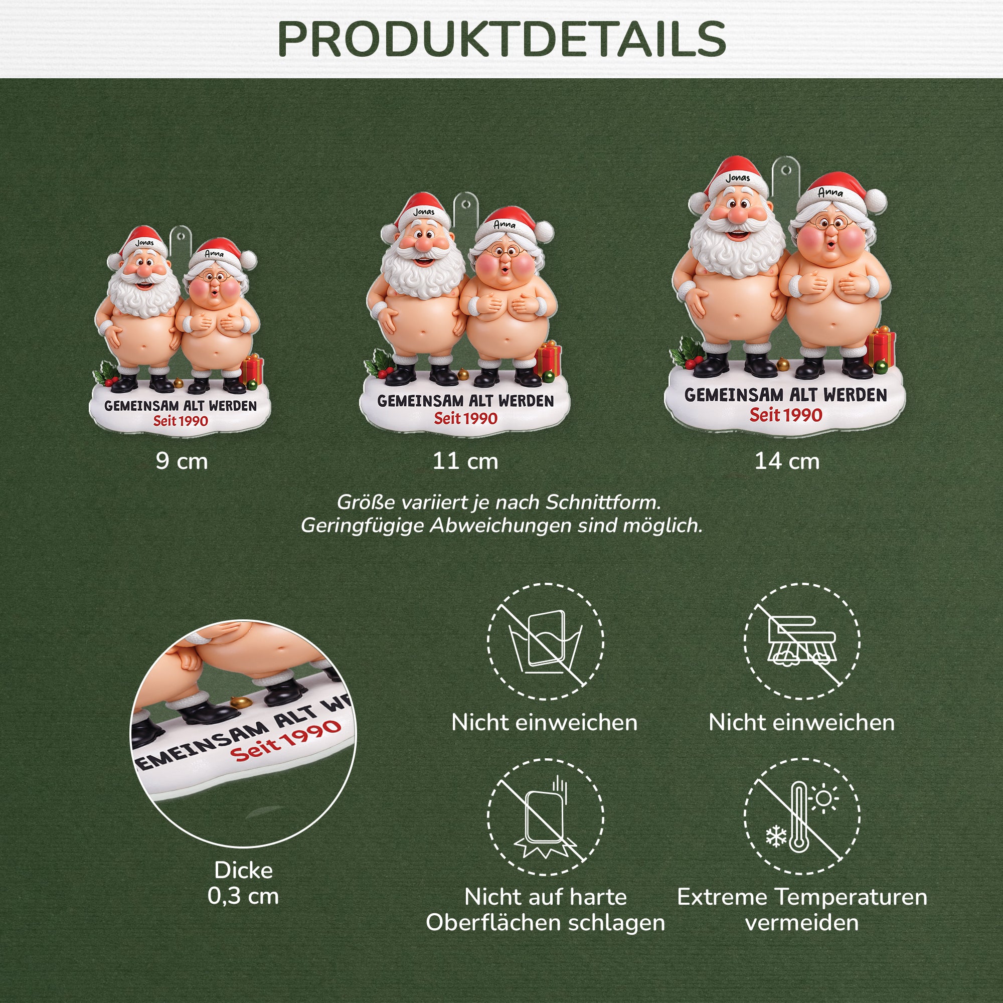6217OGE1 3d druck effekt gemeinsam alt werden seit acryl weihnachtsschmuck personalisiert paar lustig nackt 6217O6LNG_2