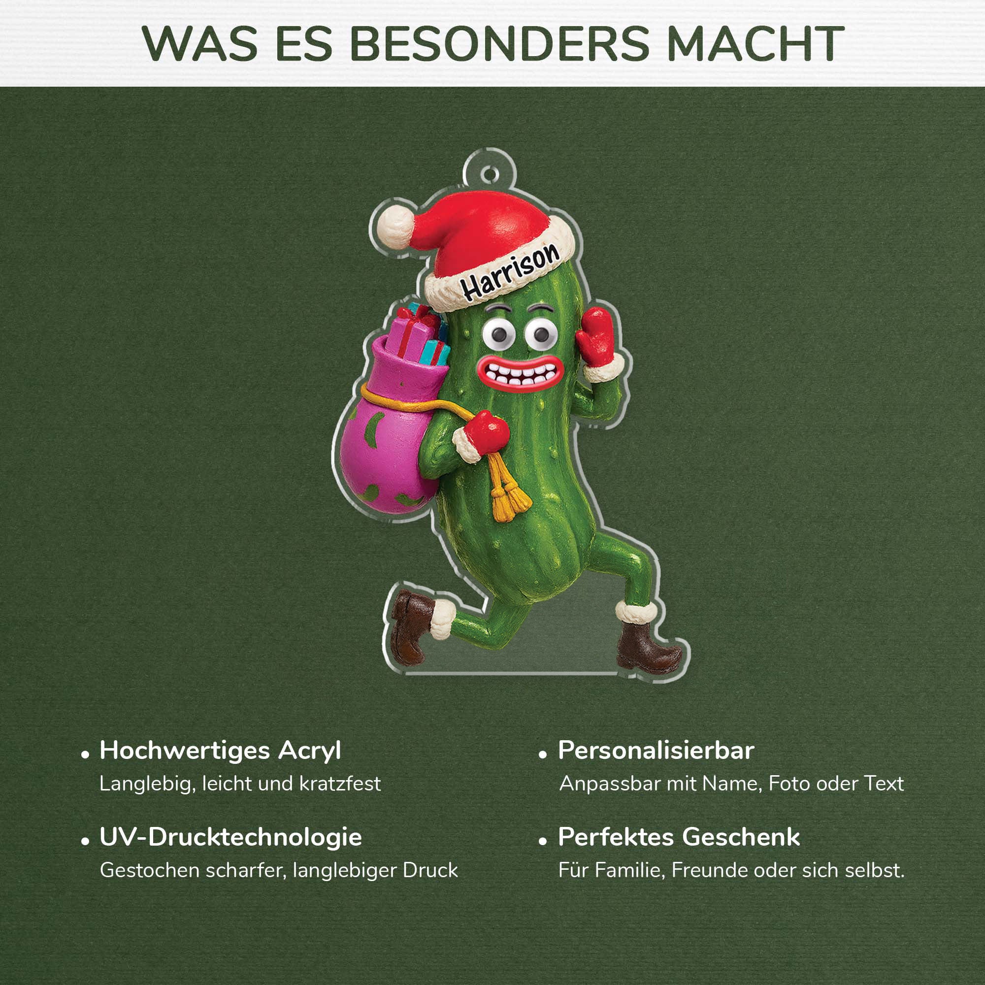 6219OGE4 3d druck effekt gewurzgurken mit emotionen acryl weihnachtsschmuck personalisiert frauen manner 6219O6V5A_30ee591d 3814 4767 be2f 6ae888fc02b7