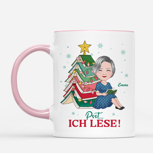 6233MGE2 zu weihnachten total ausgebucht personalisierte weihnachtstasse fur leseratten frauen manner 6233MKL5A