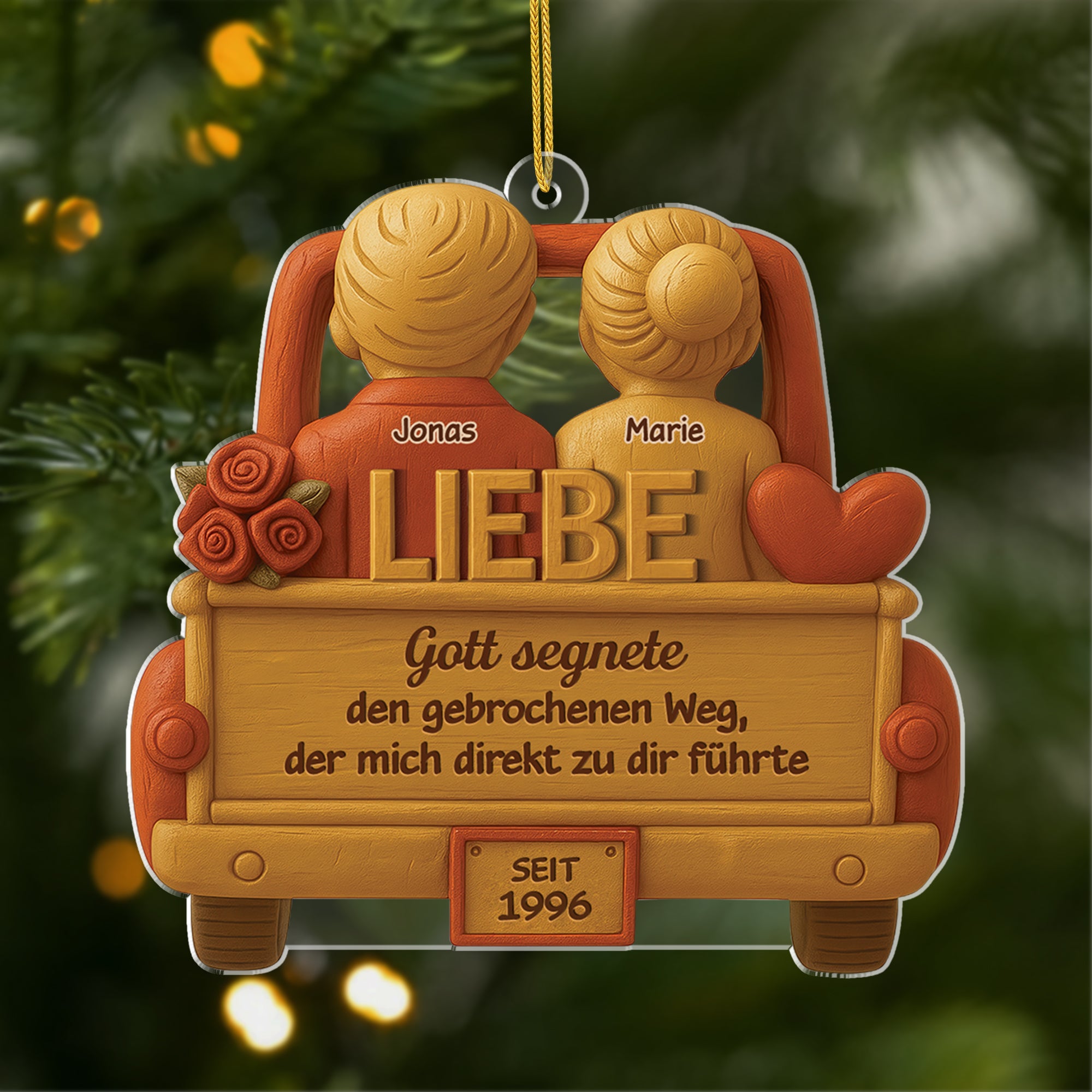 6237OGE1 gott segnete den gebrochenen weg der mich direkt zu dir fuhrte personalisierte acryl ornamente paar 6237OTHNG