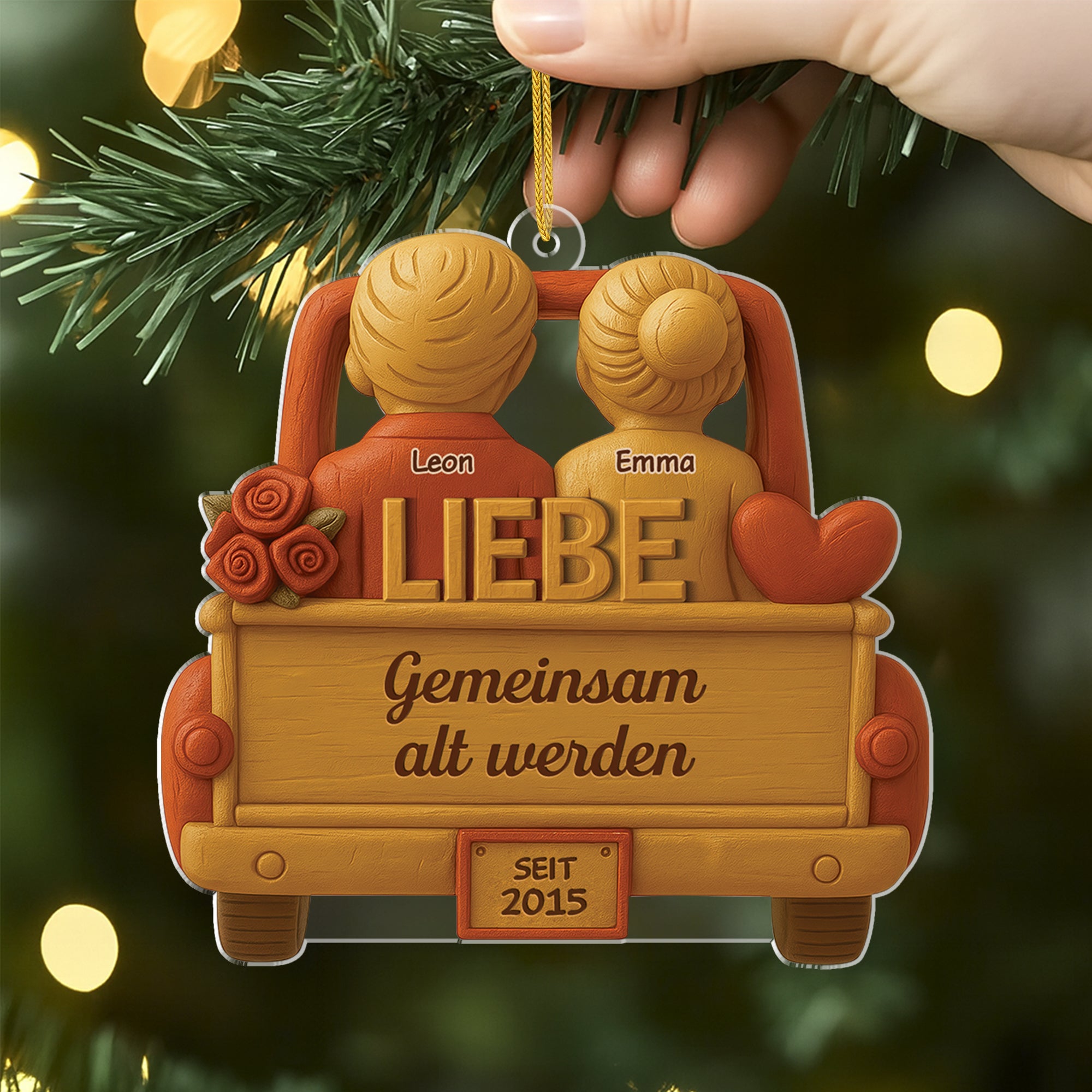 6237OGE2 gott segnete den gebrochenen weg der mich direkt zu dir fuhrte personalisierte acryl ornamente paar 6237OTHNG