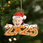 6246OGE1 3d druck effekt lebkuchenmann mit gesicht personalisierter weihnachtsschmuck foto_ kinder 6246O8VAK