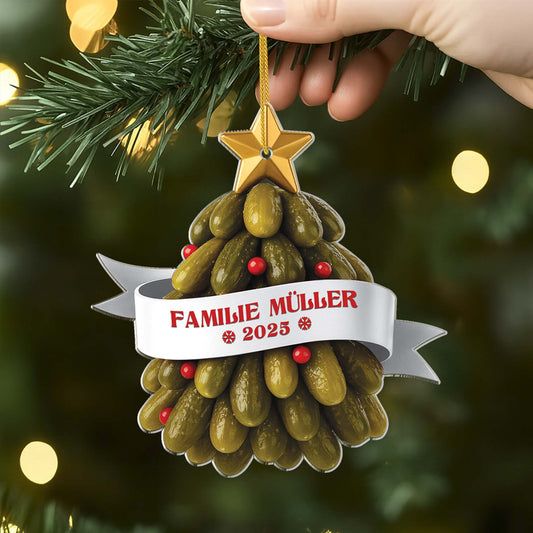 6247OGE2 3d druck effekt gewurzgurken personalisierter christbaumschmuck familie_ acryl 6247OKQTI