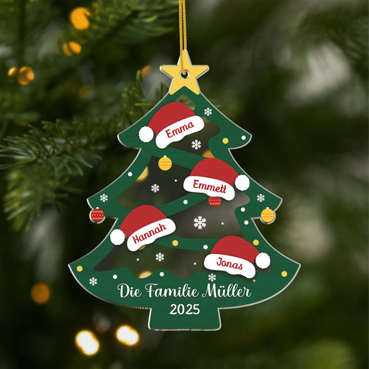 6250OGE1 tannenbaum weihnachtsmutzen personalisierter christbaumschmuck familie_ acryl 6250OKLTI