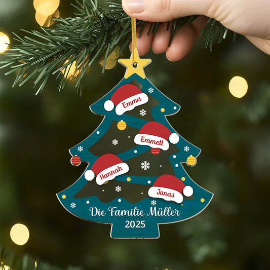 6250OGE2 tannenbaum weihnachtsmutzen personalisierter christbaumschmuck familie_ acryl 6250OKLTI