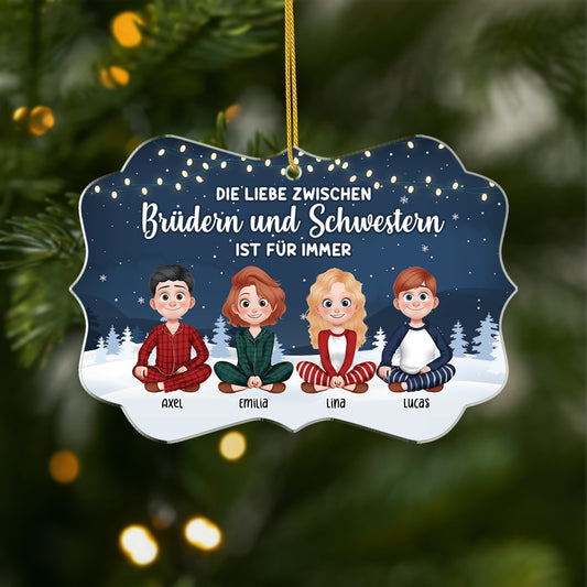 6253OGE1 geschwisterliebe ist ewig acryl weihnachtsschmuck personalisiert_ bruder schwester 6253O