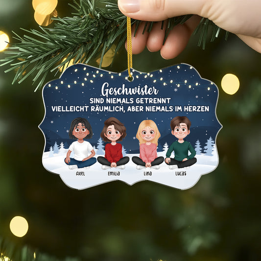 6253OGE2 geschwisterliebe ist ewig acryl weihnachtsschmuck personalisiert_ bruder schwester 6253O