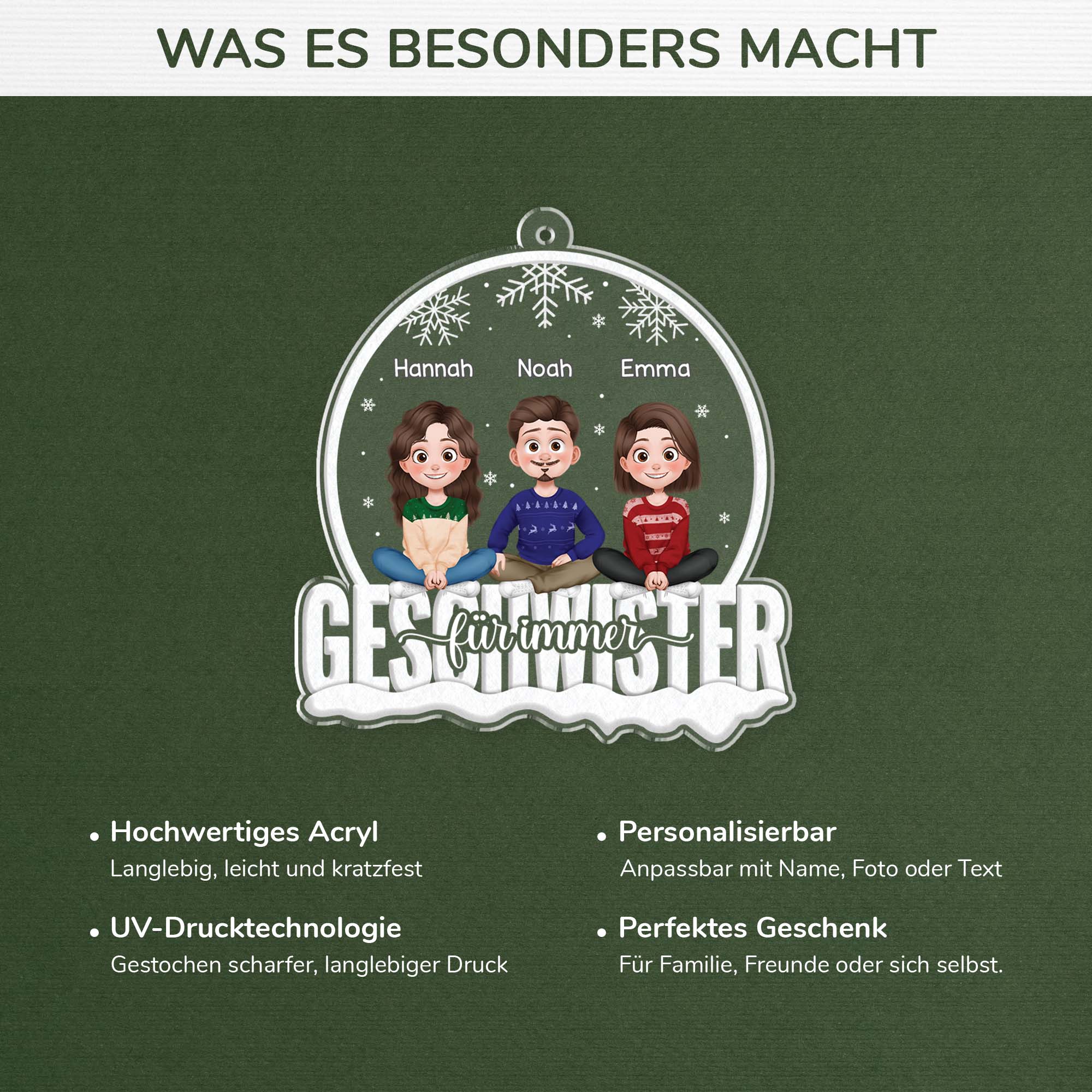 6255OGE4 geschwister fur immer personalisierter christbaumschmuck familie_ freunde acryl 6255O3MME