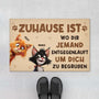 6259DGE1 zuhause ist wo dir jemand entgegenlauft um dich zu begrussen fussmatte katzen personalisiert 6259D8VZD