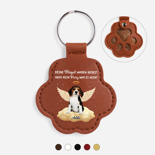 6260AGE1 deine flugel waren bereit mein herz war es nicht personalisierte trauergeschenke  schlusselanhanger aus tierhaar_ foto 6260aj