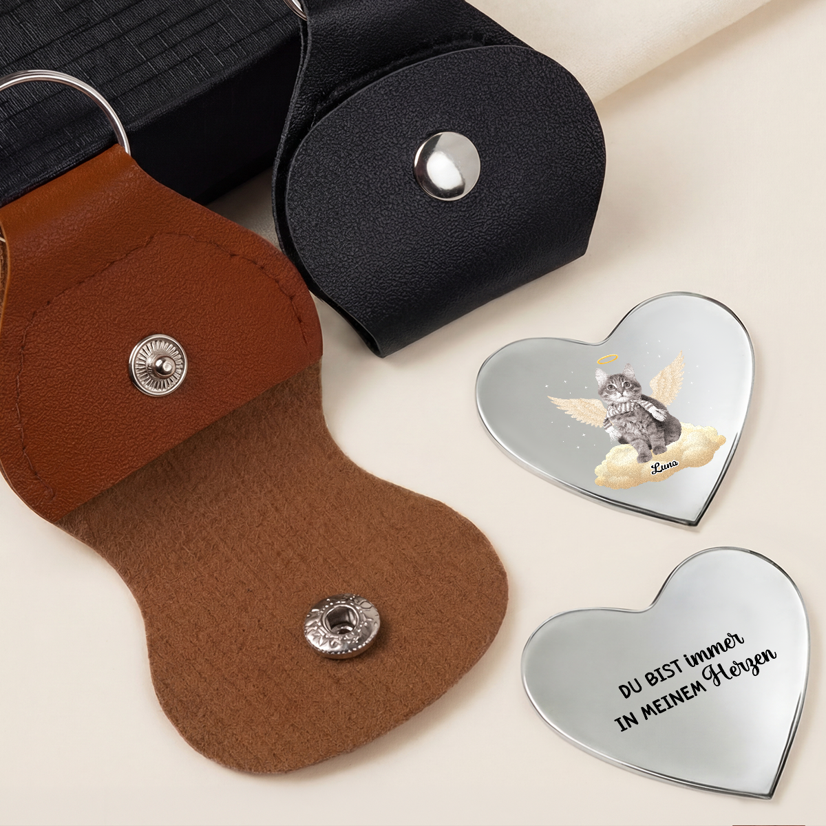 6260AGE2 deine flugel waren bereit mein herz war es nicht herz pocket hug schlusselanhanger personalisiert_ foto hund katze zur erinnerung 6260ajsfzc