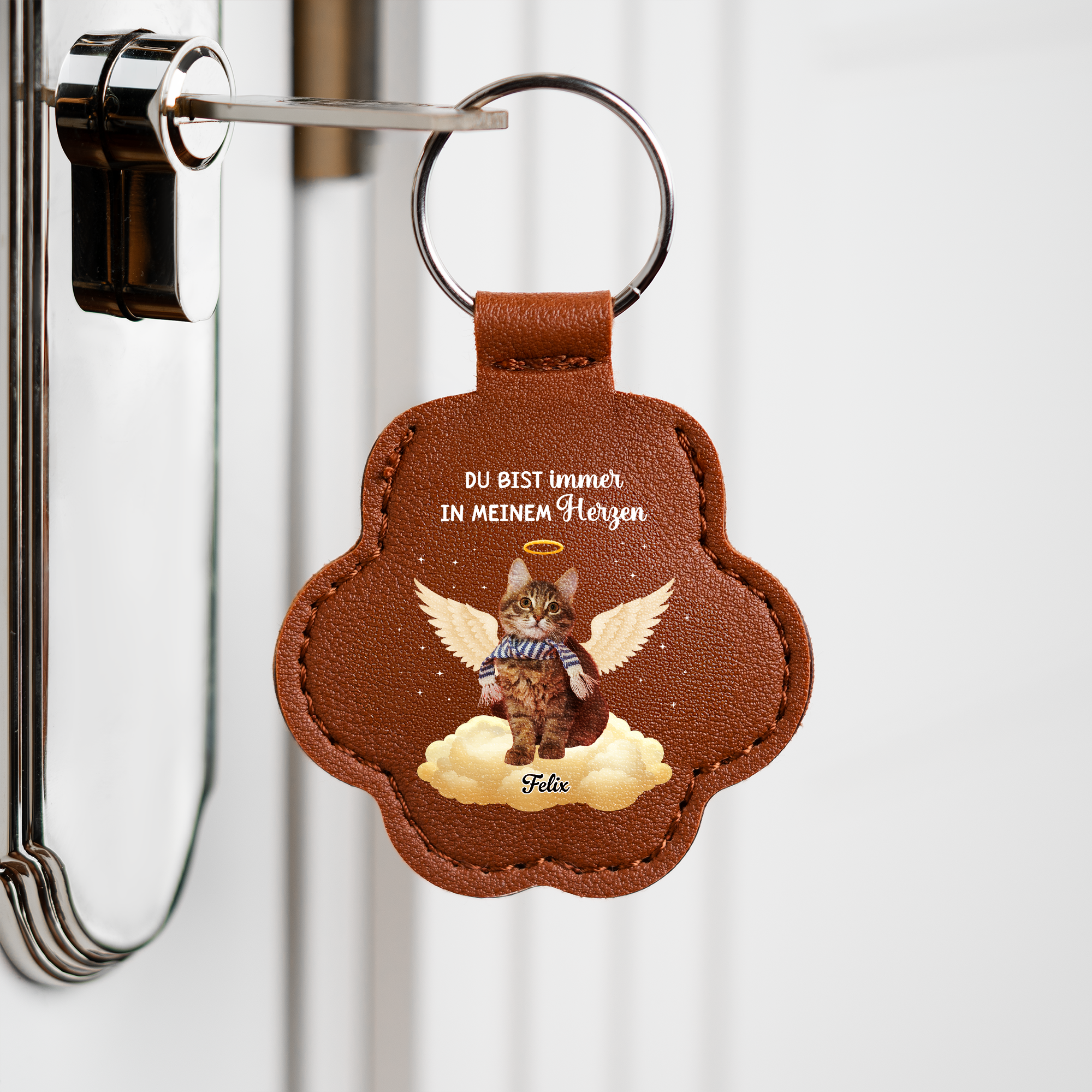 6260AGE2 deine flugel waren bereit mein herz war es nicht personalisierte trauergeschenke  schlusselanhanger aus tierhaar_ foto 6260aj
