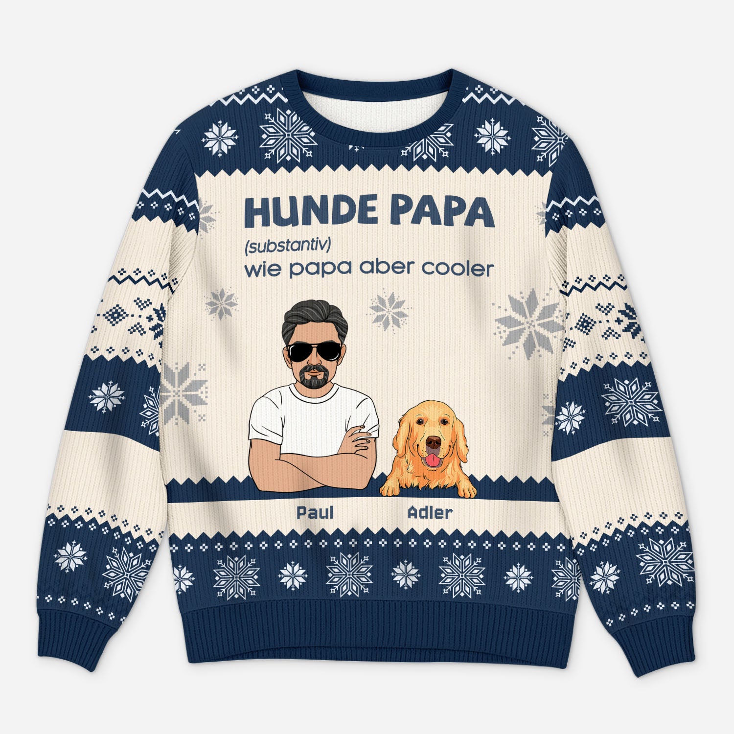 6261WGE1 hundepapa hundemama desfinition weihnachtspullover hund personalisiert 6261WKV5C