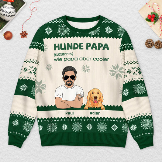 6261WGE2 hundepapa hundemama desfinition weihnachtspullover hund personalisiert 6261WKV5C