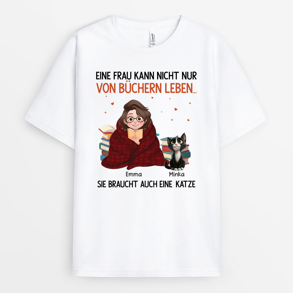 6271AGE1 sowohl katzen als auch bucher sind notig katzen t shirt personalisiert 6271ATLZD_1