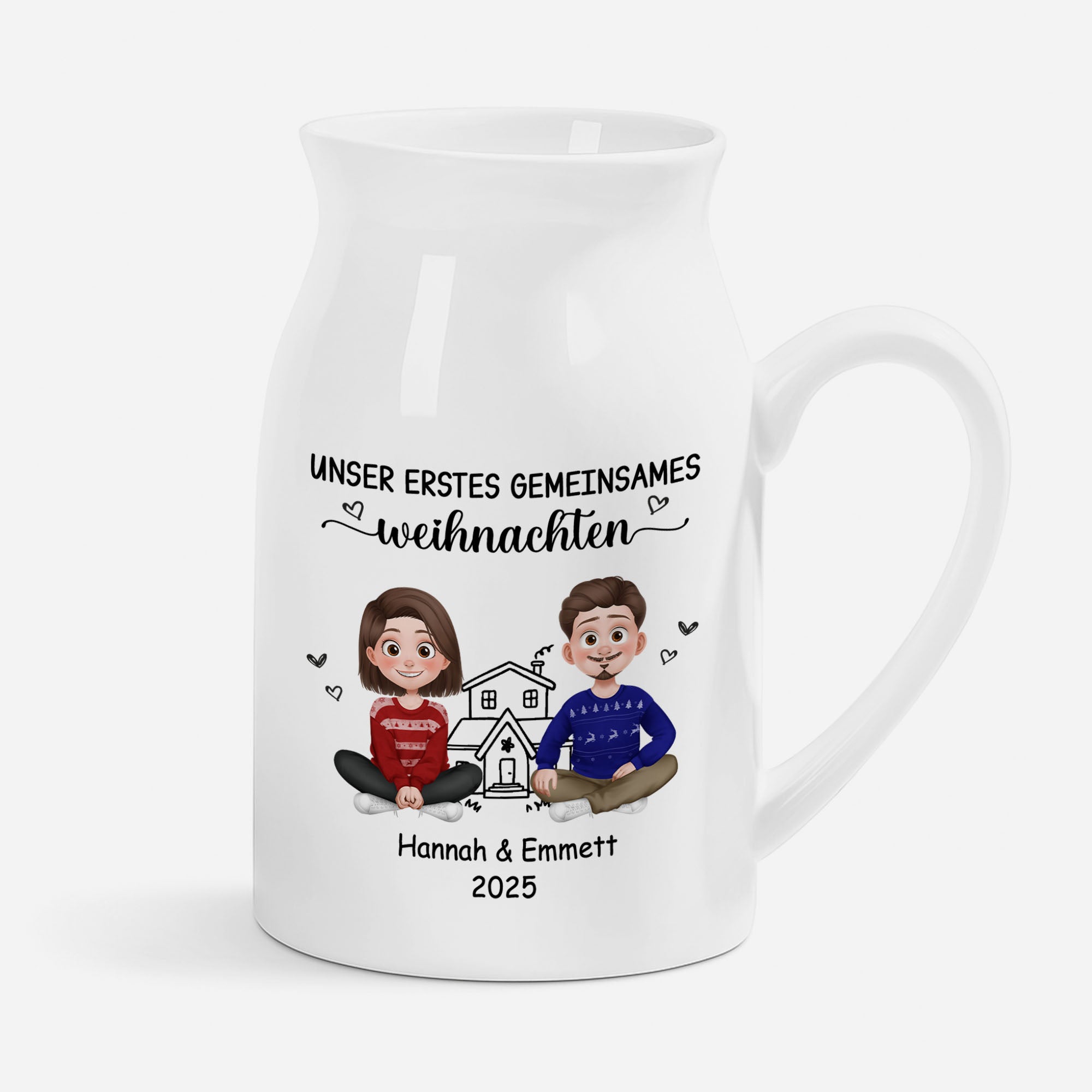 6278OGE1 unser erstes gemeinsames weihnachten paar keramik vase personalisiert_ 6278O3VCG