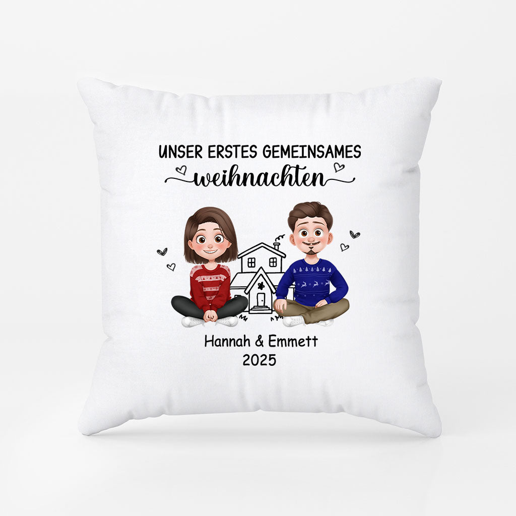 6278PGE1 unser erstes gemeinsames weihnachten partner kissen personalisiert 6278P3VCG