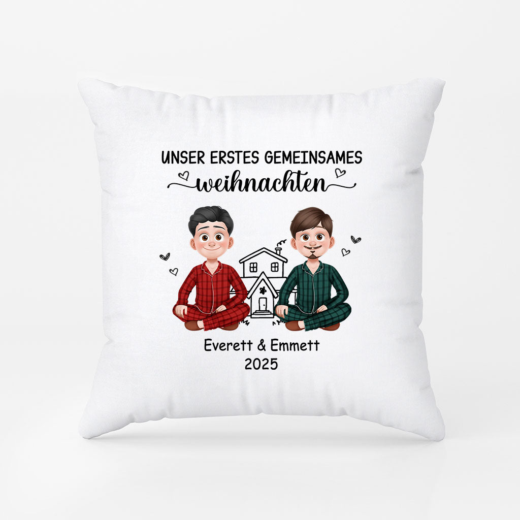 6278PGE2 unser erstes gemeinsames weihnachten partner kissen personalisiert 6278P3VCG
