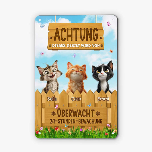 6281EGE1 warnung von katzen bewachtes gebiet turschild katze personalisiert_ 6281E3VMD