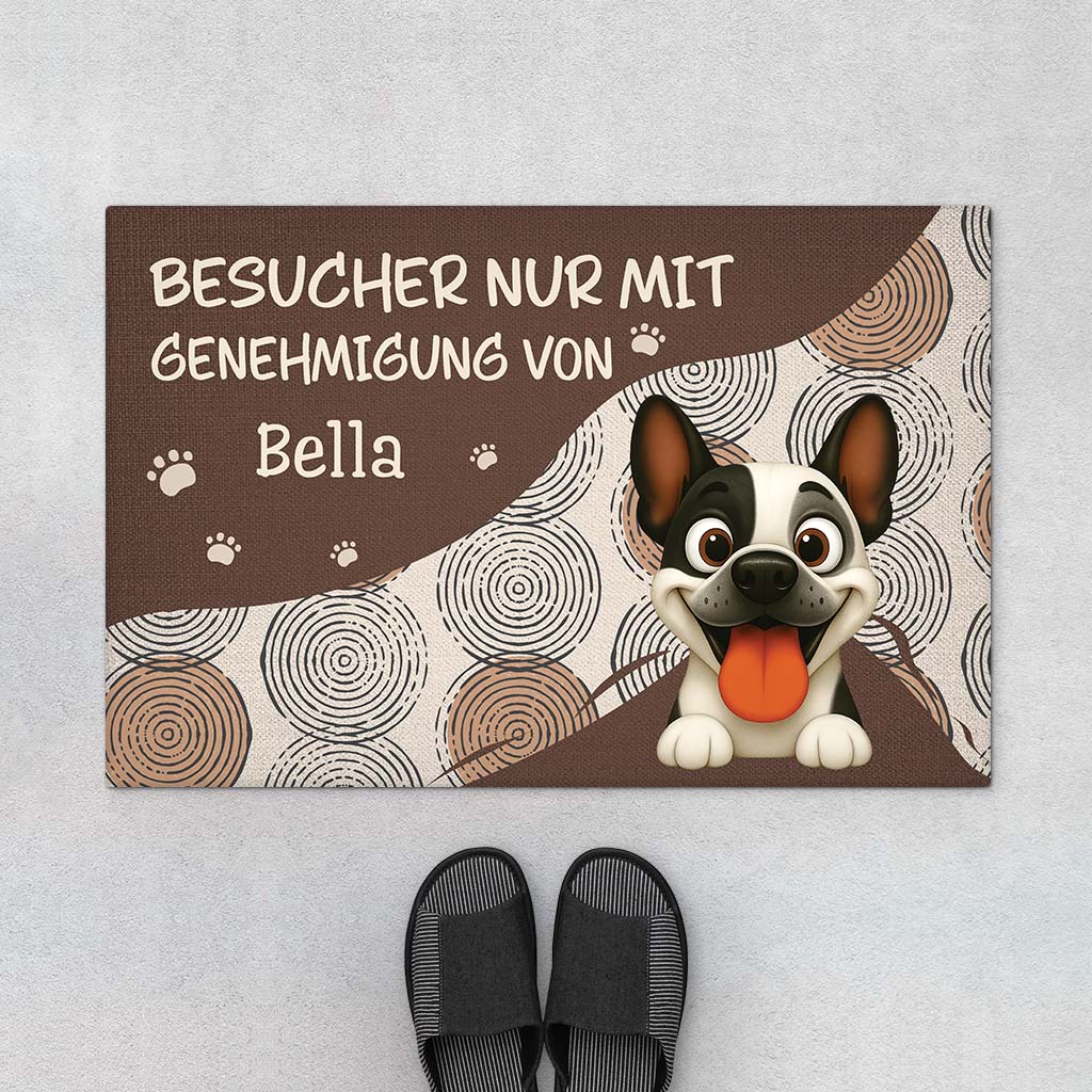 6284DGE1 allebesuchermussenvon den hunden genehmigtwerden fussmatte personalisiert hund_ 6284D2QAC