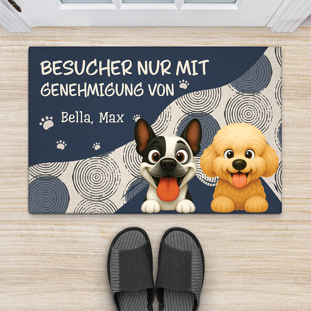 6284DGE2 allebesuchermussenvon den hunden genehmigtwerden fussmatte personalisiert hund_ 6284D2QAC