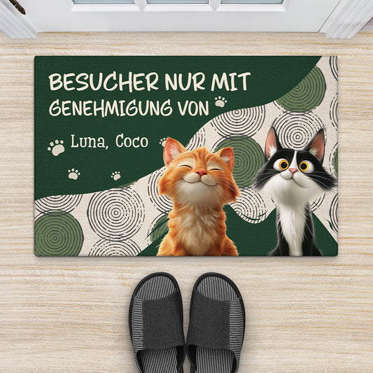 6284DGE2 allebesuchermussenvonden katzen genehmigtwerden fussmatte katzen personalisiert 6284D3QAD