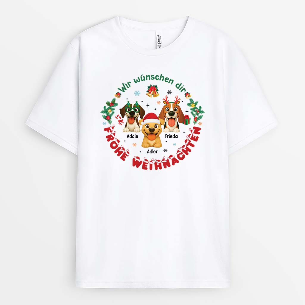 6302AGE1 ich wunsche dir frohe weihnachten t shirt hund personalisiert 6302ATTNC