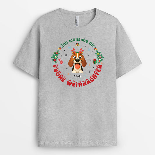6302AGE2 ich wunsche dir frohe weihnachten t shirt hund personalisiert 6302ATTNC