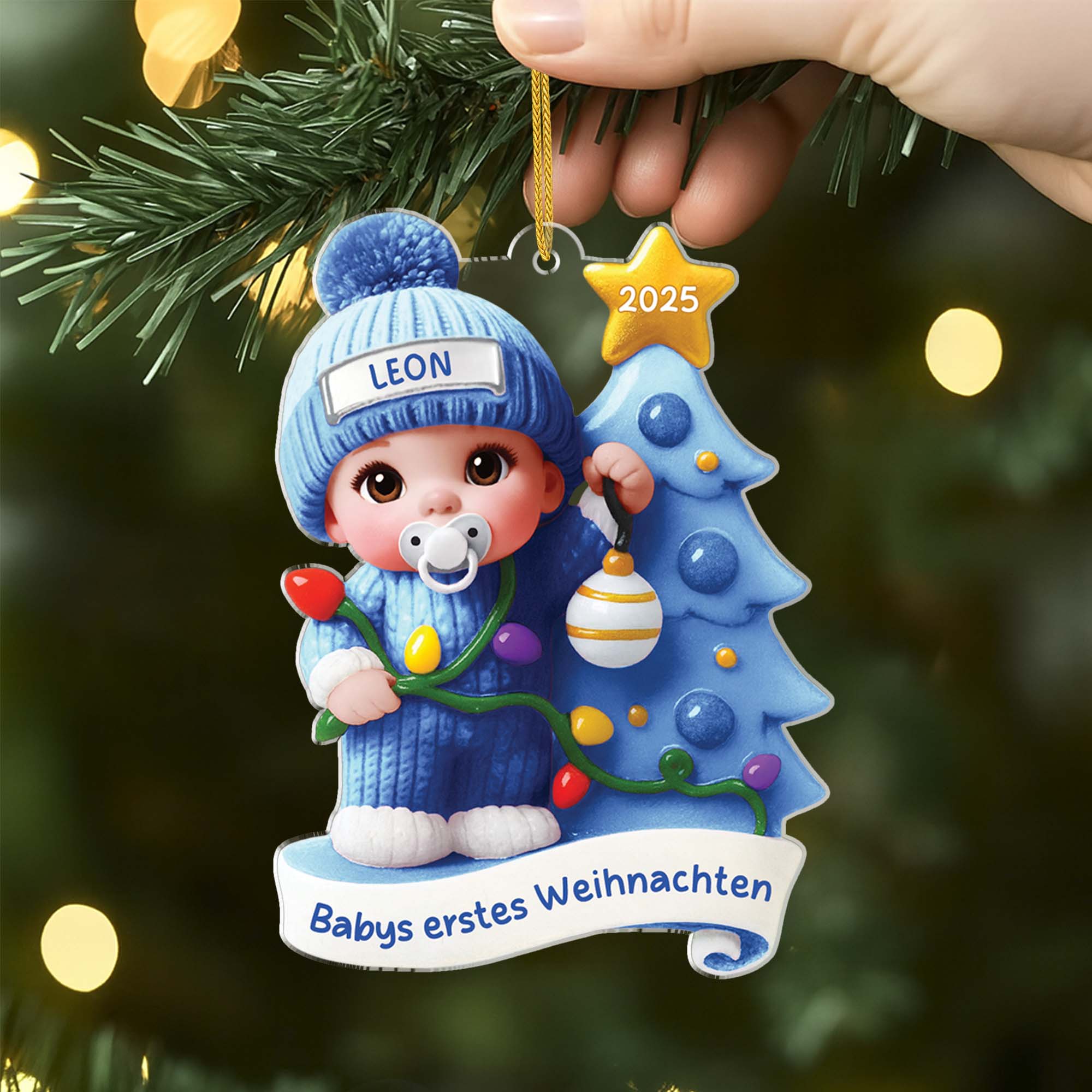 6303OGE2 3d druck effekt babys erstes weihnachten acryl weihnachtsschmuck_ personalisiert zur geburt tannenbaum 6303O8T5K
