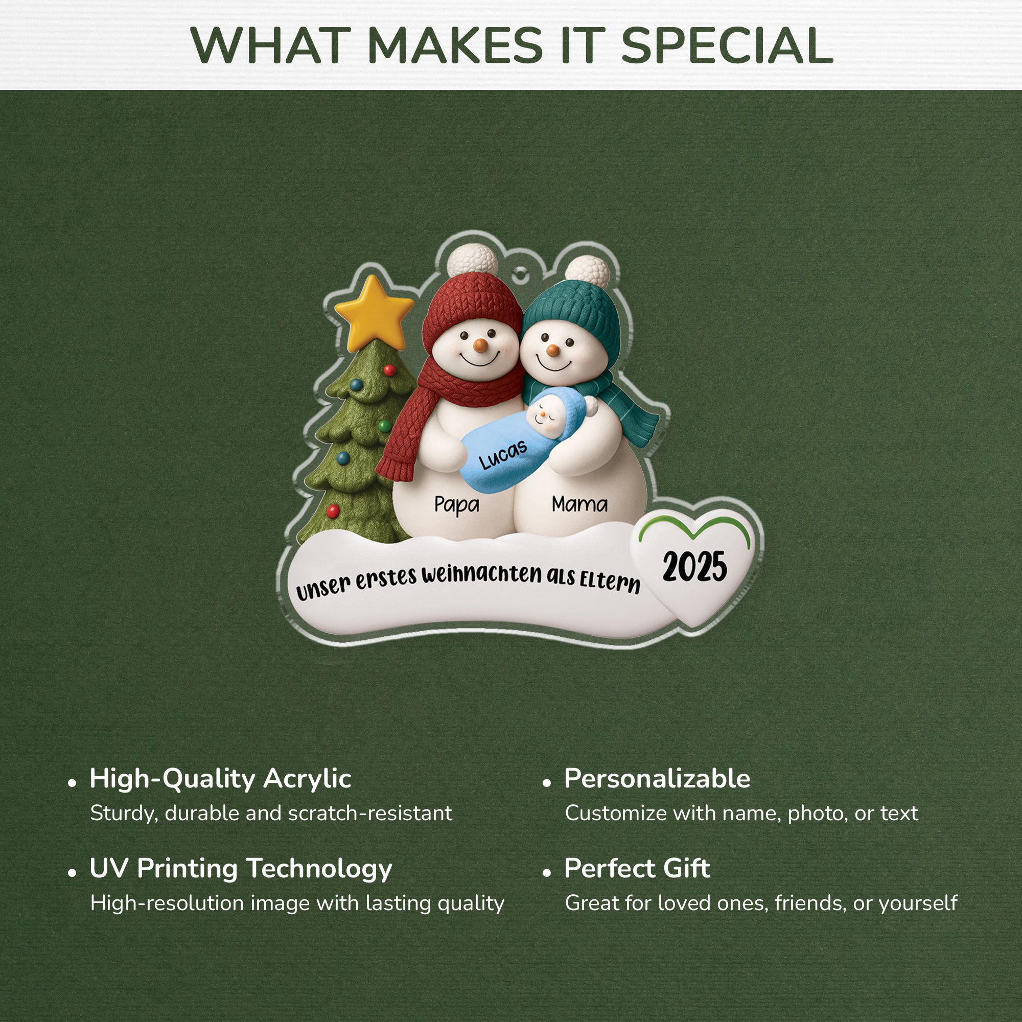 6310OGE4 3d druck effekt unser erstes weihnachten als eltern personalisierter christbaumschmuck familie_ acryl 6310OTTQI