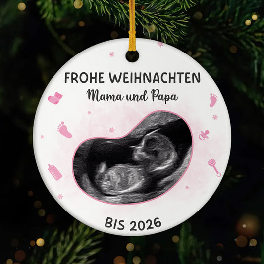 6312OGE1 frohe weihnachten papa mama keramik weihnachtsschmuck personalisiert_ baby mit ultraschallbild_ 6312O3VAK