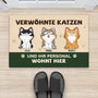 6314DGE2 hier wohnen verwohnte katzen mit personal fussmatte katzen personalisiert 6314DTQ5D
