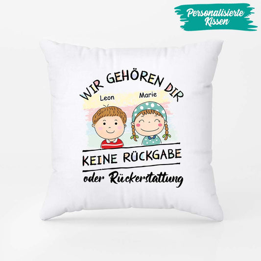 6329PGE2 wir gehoren dir keine ruckgabe oder ruckerstattung mama papa kissen personalisiert doodle 6329P6L5A