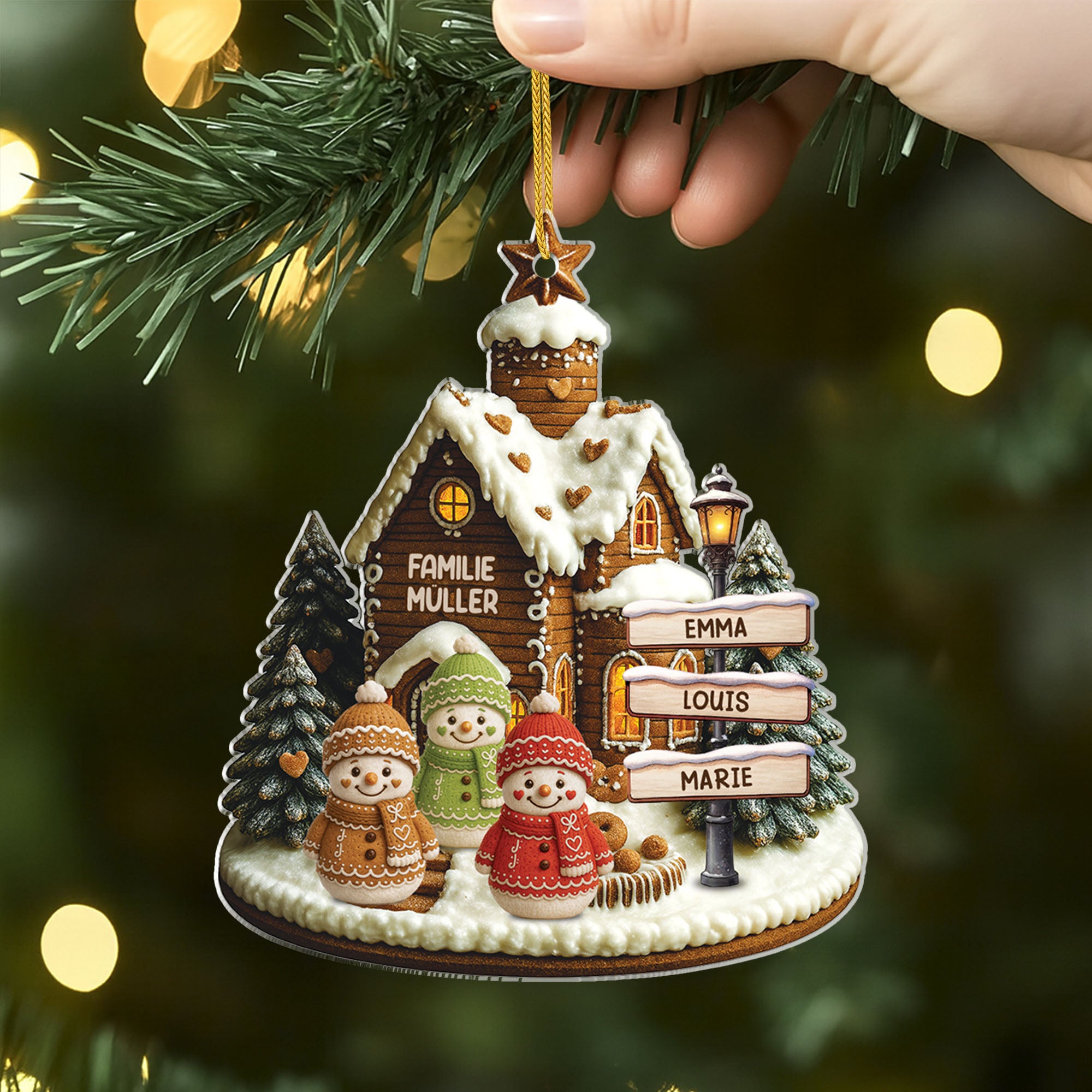 6335OGE2 die familie lebkuchenhaus schneemann acryl weihnachtsschmuck personalisiert_ 6335OTV5I